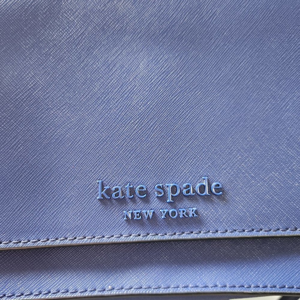 P147.  Kate Spade Cameron convertible Blue Saffiano Leather Crossbody Bag - Picture 2 of 4